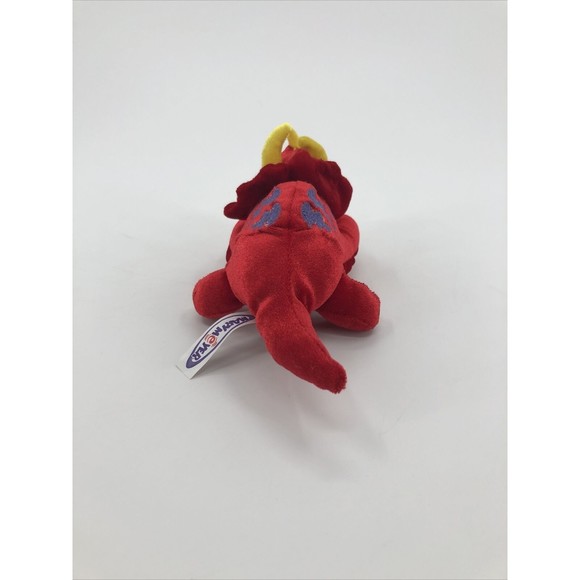 Mary Meyer Red Triceratops Dinosaur Finger Puppet Plush Stuffed Animal Velour 7" - Picture 4 of 12